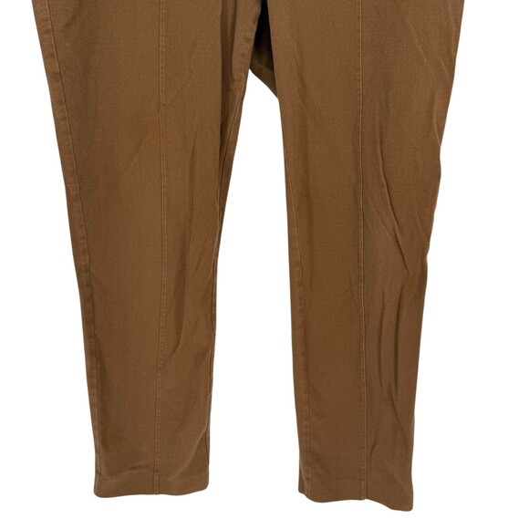 J. Jill Premium Bi-Stretch Pants Size 12 Brown Acorn Straight Leg Cotton Pockets - Picture 4 of 14